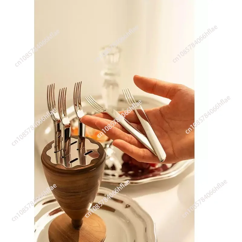 Modern Advanced Creative Design Stainless Steel Fruit Fork European Style Light luxury Household  Use Decoration Mini Ornaments