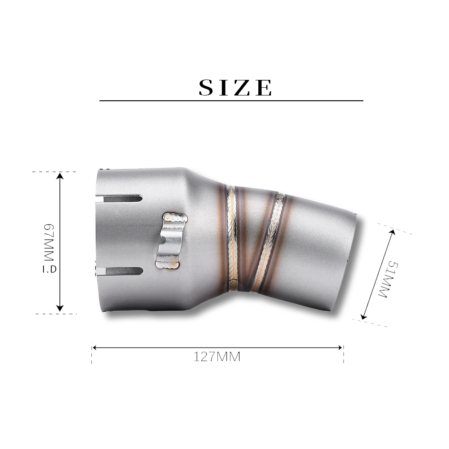 Motorcycle Exhaust Escape Systems Slip On For Kove 800X Adventure Rally Pro 800 X ADV 2023 2024 Middle Link Pipe 51mm Muffler