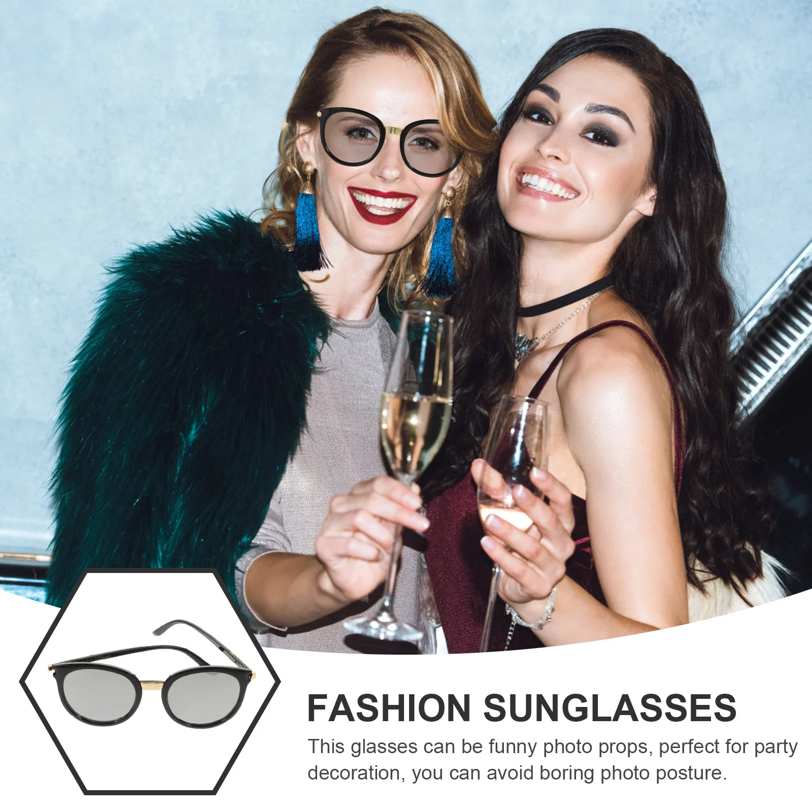 

1 Pair Premium Plastic Frame Sunglasses Stylish Polarized Uv Protection For Party Beach Outdoor Unisex Fashion Eyewear