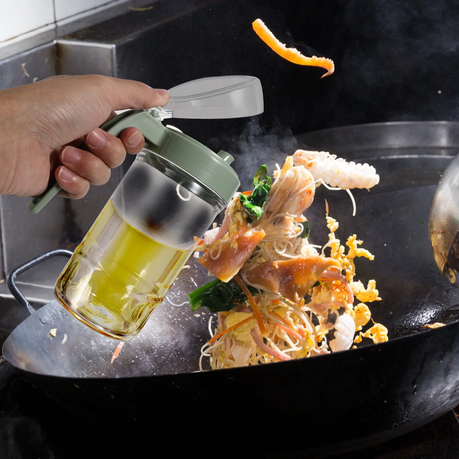 

1pc Anti-Leak Oil Dispenser For Cooking Liquid Condiment Bottle Kitchen Seasoning Storage Vinegar Soy Sauce Dispenser Easy Clean