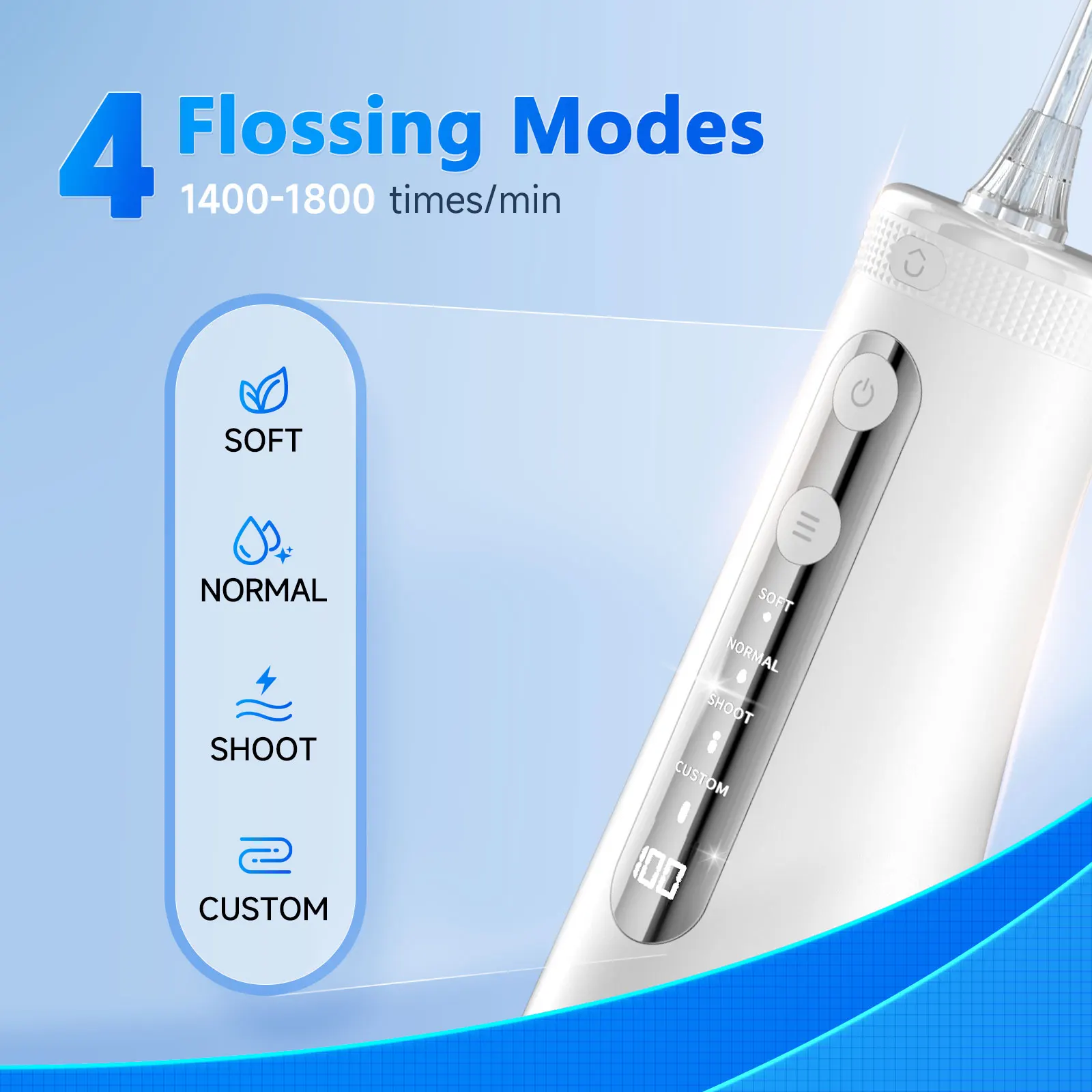 Mornwell F32 Water Flosser Dental Teeth Water Dental Flosser for Teeth Oral Irrigator 270ML Tank Teeth Cleaner Dental Water Jet