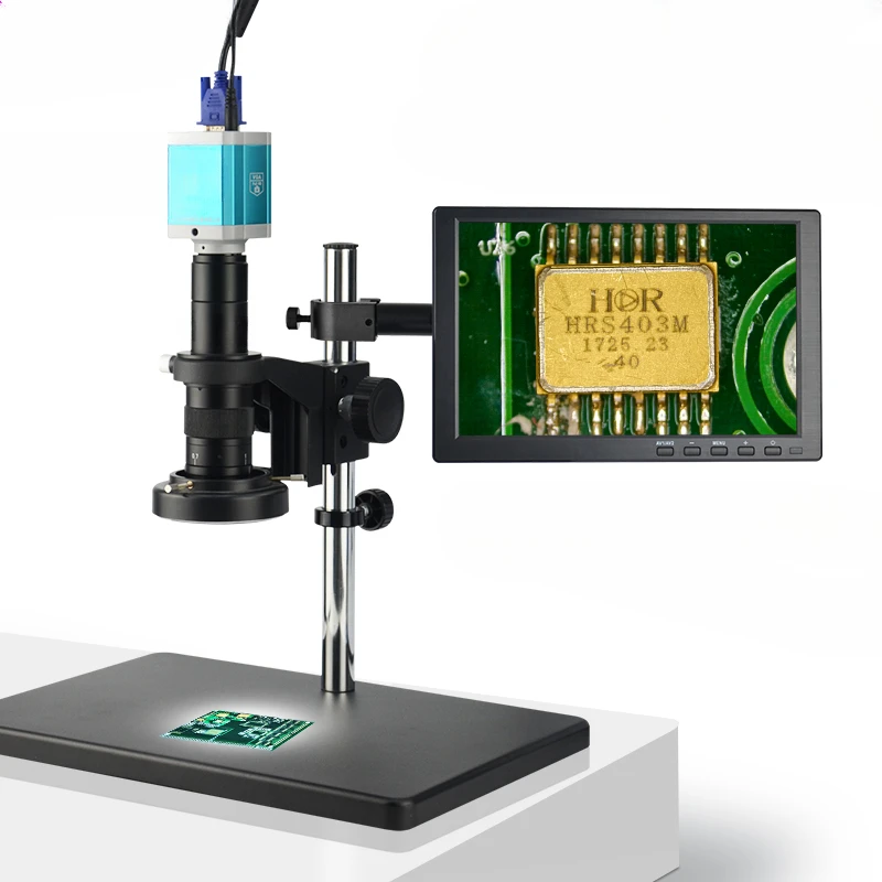 High definition electronic video microscope with SD card for photo taking, storage, PCB circuit board maintenance, appearance