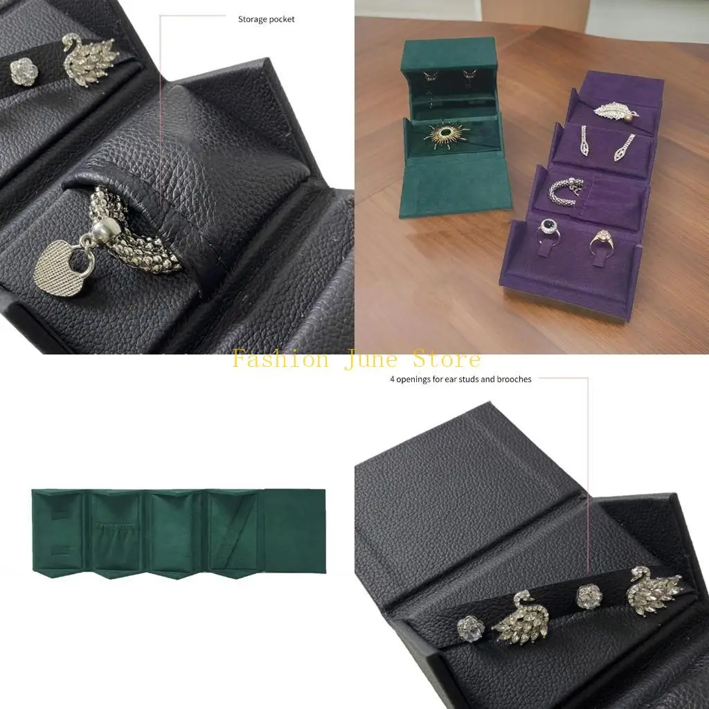 

N5KA Elegant Jewelry Travel Case with Multi Compartment Designs for Jewelry Accessory