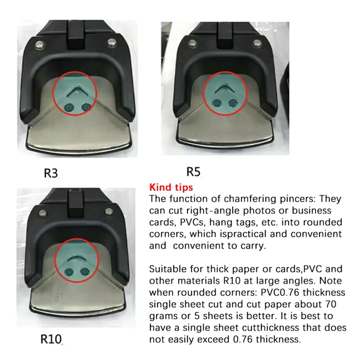 Professional PVC Photo Chamfer Corner Filler R5 Angle-Cut Chamfer Pliers Card Rounded Corners