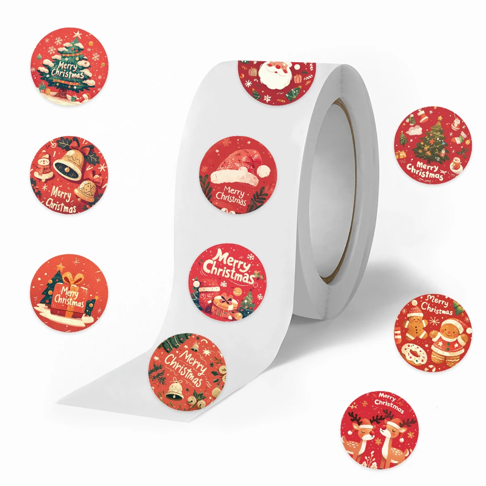 

500 шт. мультяшных рождественских наклеек-стикеров для телефона, ноутбука, скейтборда, шлема, DIY, эстетичные, водонепроницаемые