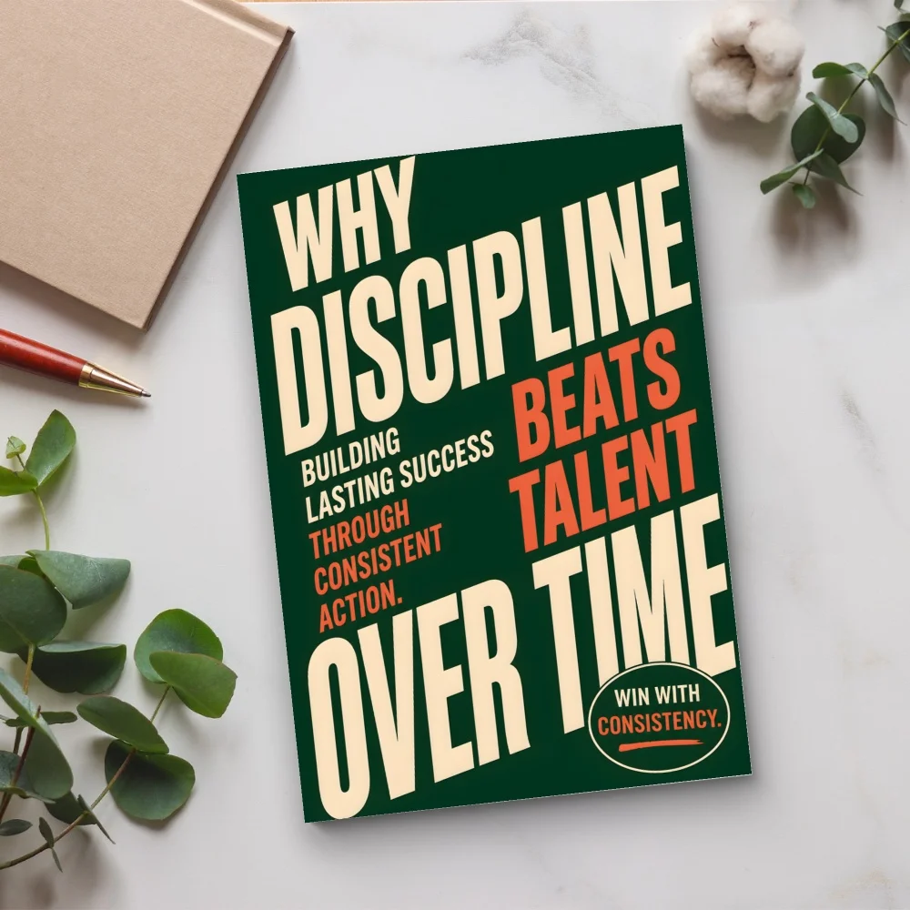 Why Discipline Beats Talent Over Time Book, Self-Discipline and Personal Growth Guide for Building Lasting Success Through