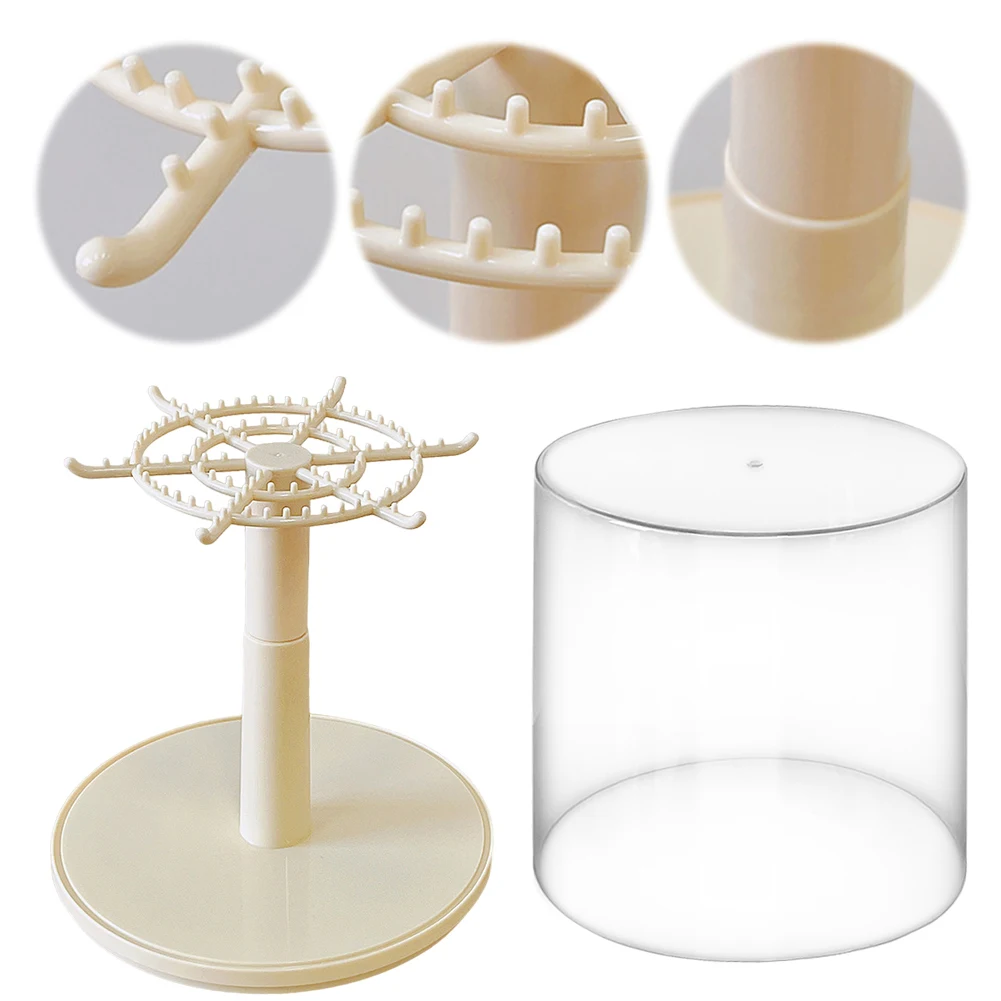 

Вращающаяся плюшевая подвесная витрина, прозрачная коробка для хранения кукол с крышкой, плюшевая подставка для кукол, пыленепроницаемая для домашнего декора