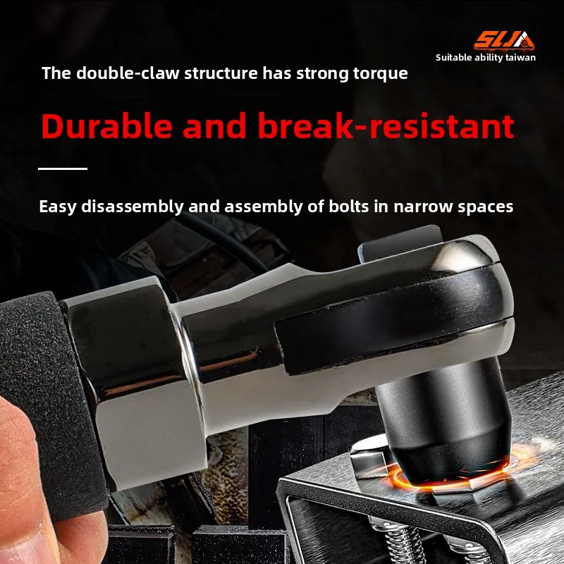 Shili Jia Taiwan 3/8 Inch 1/ 4inch Pneumatic Ratchet Wrench 90-Degree Right-Angle Torque Ratchet Wrench Repair Tool