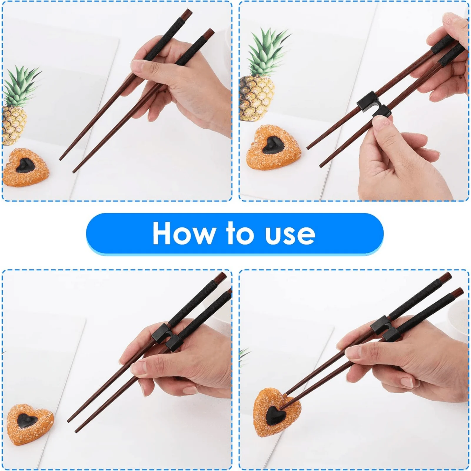 20pcs Helper Cheater Toy Beginner Adult Children Kids Children Reusable Chopsticks Learning Learning Training With Packaging 3