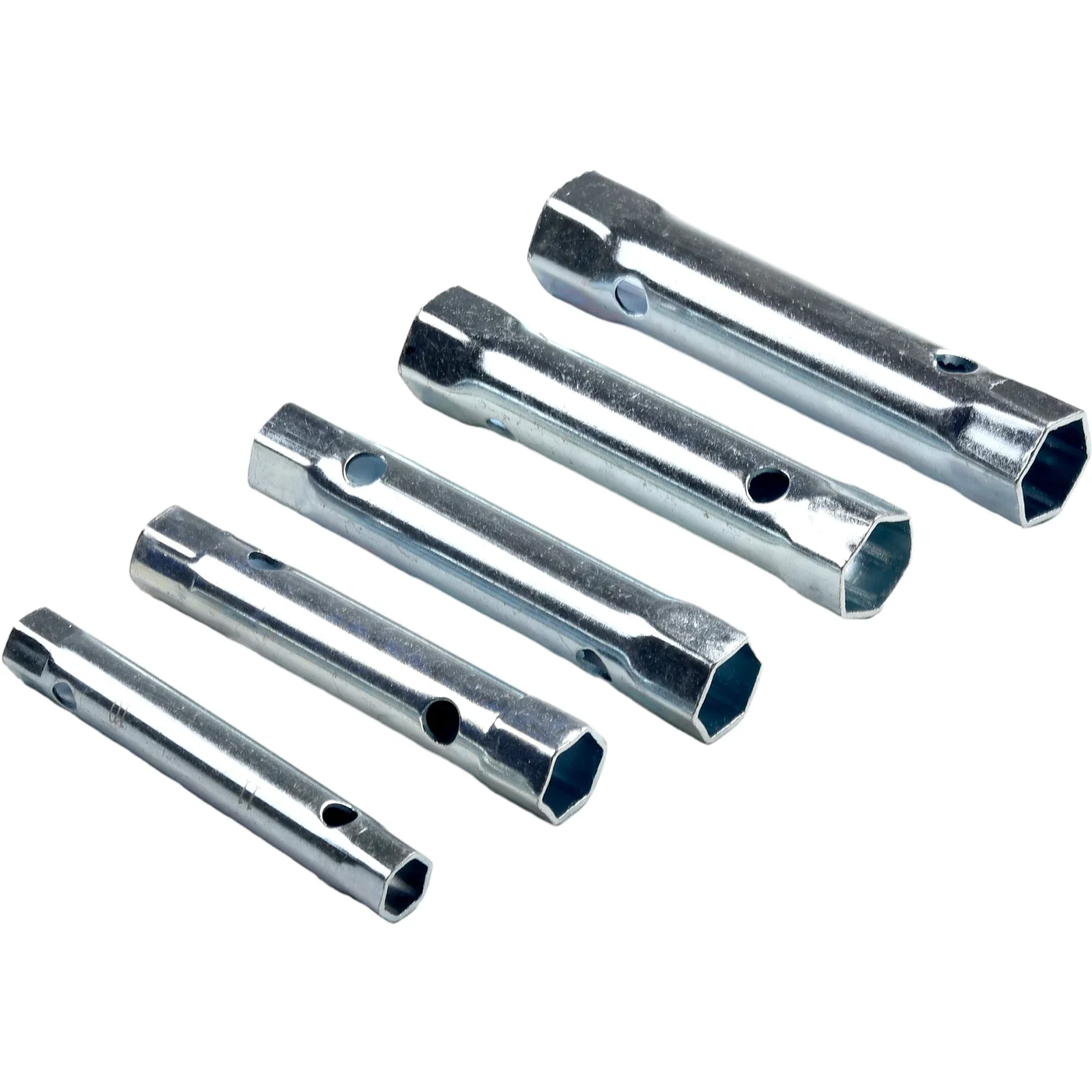 10 pçs conjunto de chave de soquete 6-22mm rosca métrica tubo chave barra de torque oco soquete de aço para ferramentas manuais de reparo automotivo