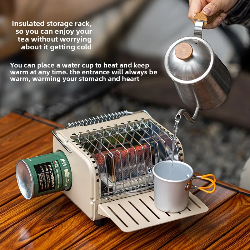 صغيرة محمولة في الهواء الطلق الكورية نمط كاسيت سخان داخلي دخاني حفرة النار التخييم جهاز تدفئة محمول الشاي القهوة المرجل سخان البيوتان
