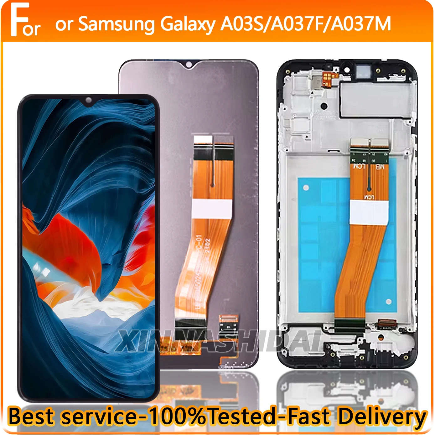 Pantalla LCD de 6,5 pulgadas de calidad AAA para Samsung Galaxy A03S con Digitalizador de pantalla táctil A037F A037M para pieza de repuesto Galaxy A03S