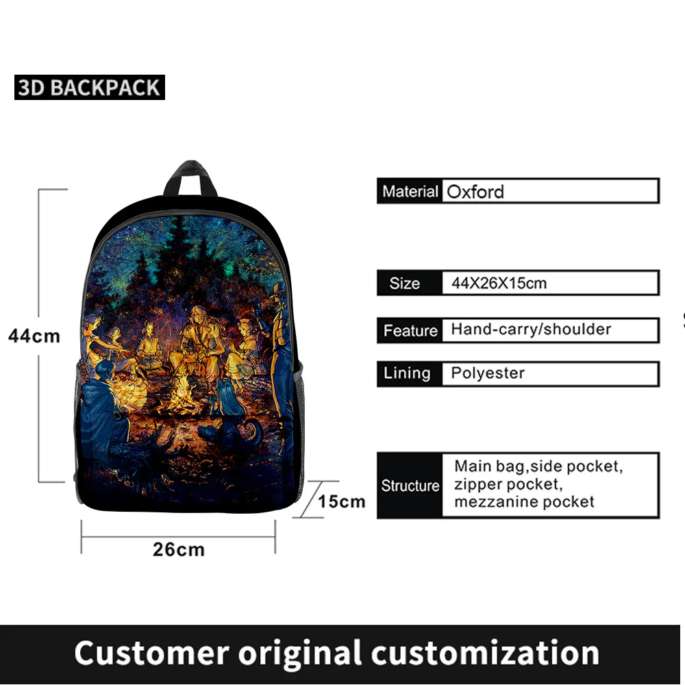 Octopath Traveler 2 Harajuku zaino adulto Unisex borse per bambini zaino Casual zaino scuola Anime borse torna a scuola