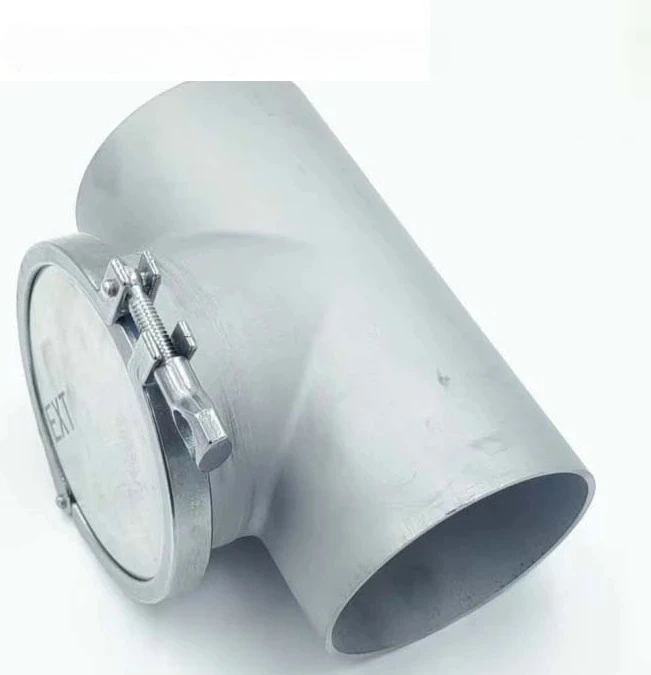 

Сварной вертикальный порт обслуживания DN100 из нержавеющей стали 304 с дренажным трубопробегом