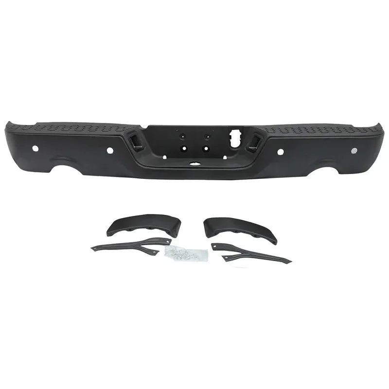 

Cutting Style Black Rear Bumper Assembly W/ Exhaust Holes W/Sensor For 2009-2018 RAM 1500