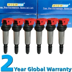 Set of 6 UPGRADE PERFORMANCE ignition coils for BMW E39 E46 E53 E60 E63 2.5L 3.0L 3.2L L6 325i 330i 525i 530i 528i 535i Z4 Z3 X3