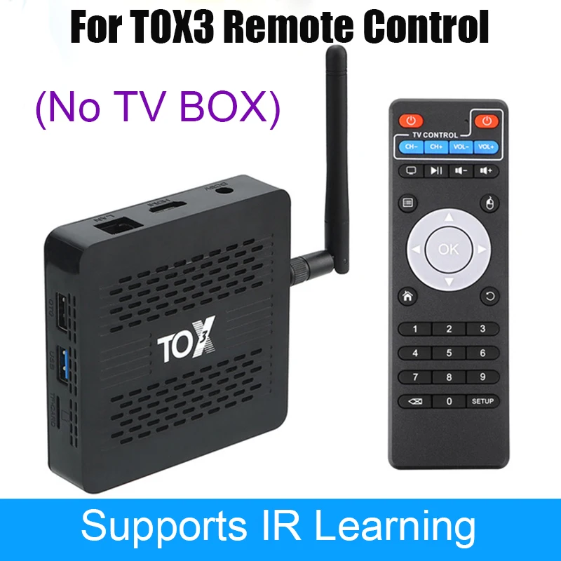 Remote Control For TOX3 Amlogic S905X4 Smart TV BOX, TOX1 Android 11 Set Top Box  Wireless IR contorller