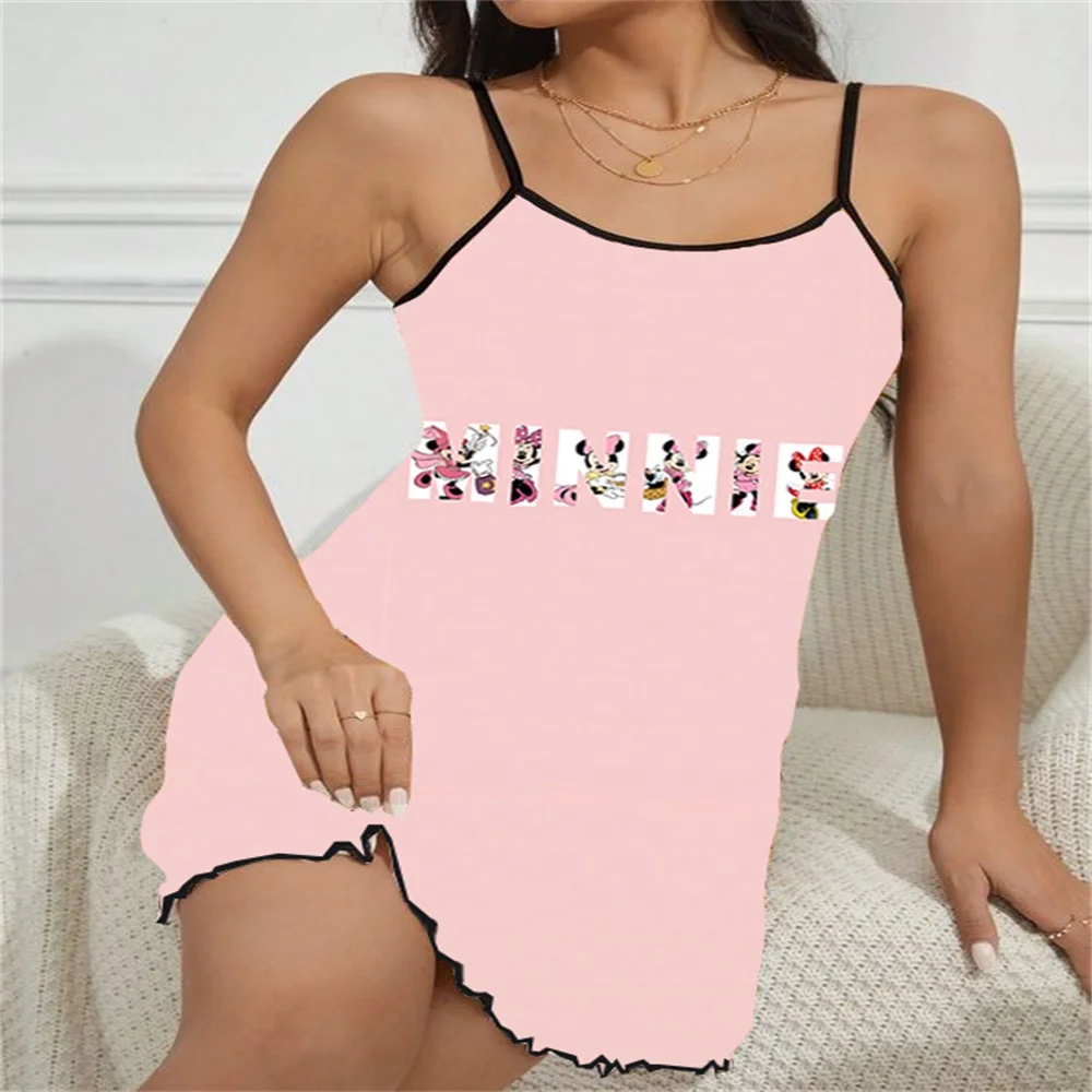 Disney Sexy Bras Plus Size Women Lingerie Sexy Woman Push Up Home Dress Princess Sleepwear Lingeries for Woman Mickey Skirt 2024