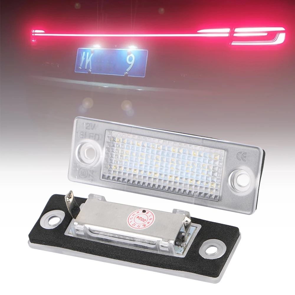 Auto Accessories For VW Passat LED license plate light Car License Number Plate Lamps 2Pcs With built-in decoder