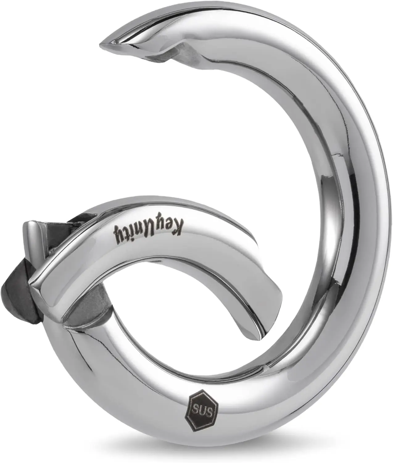 

KeyUnity KS06 Spring O Ring Round Carabiner Clip, Spring Snap Keychain for Key Ring Bag & Shoulder Strap Stainless Steel