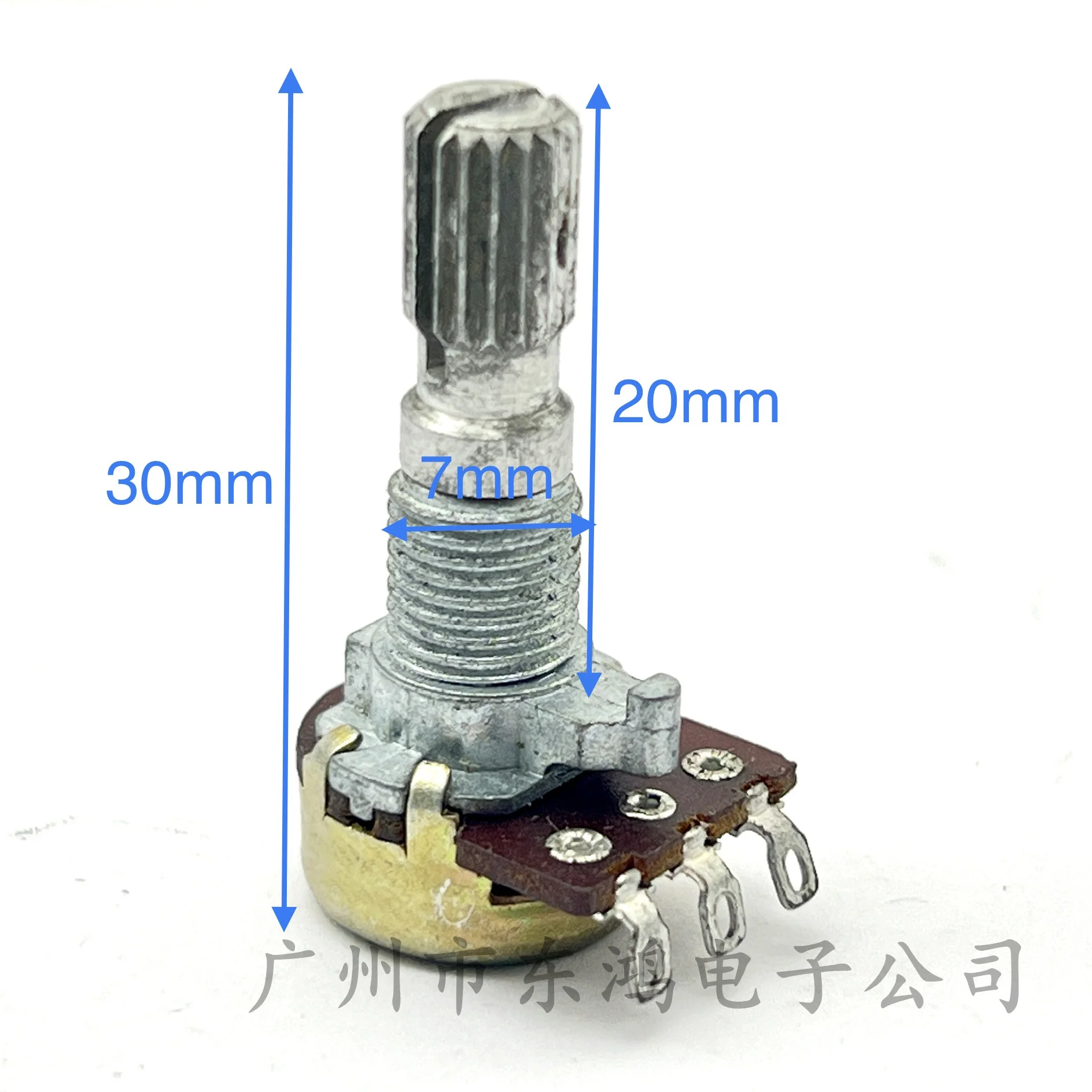 1 pcs Taiwan ALPHA 12 rotary Potentiometer 3-pin A5K shaft length 20mm