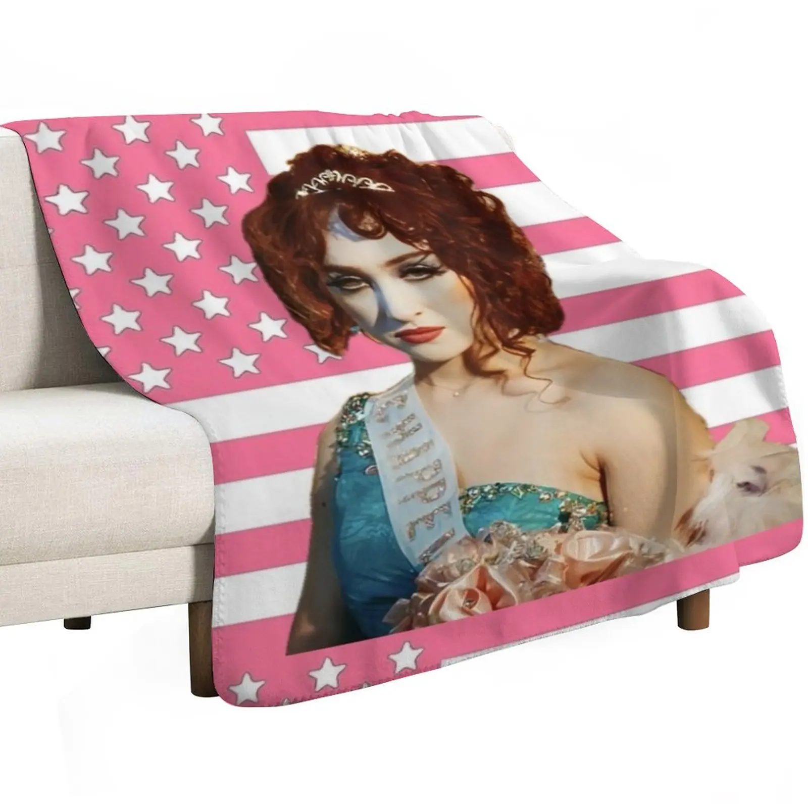 Chappell Pink America Throw Blanket Comforter Sofa Throw anime Warm Soft Beds Blankets