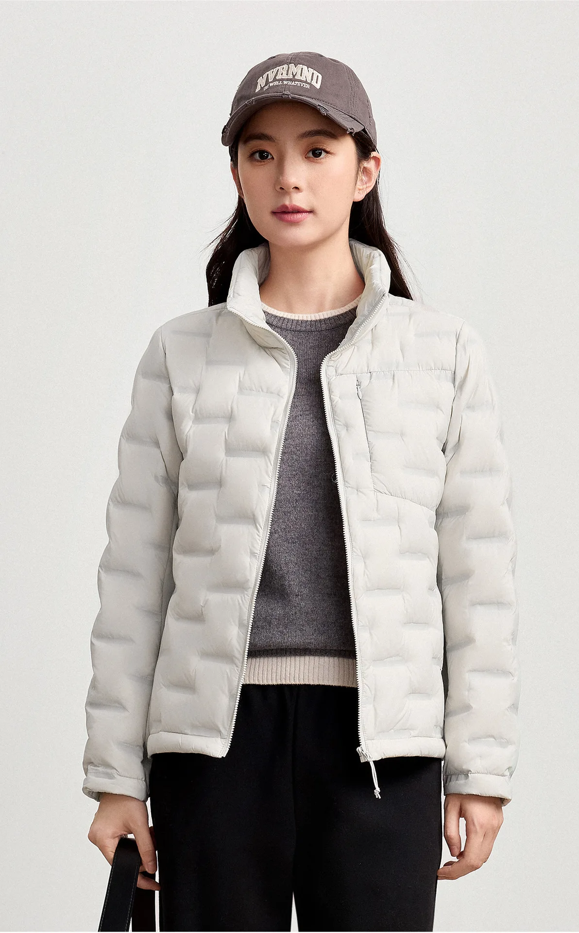 

Женский приталенный пуховик из 90% утиного пуха, ультралегкий зимний теплый воротник-стойка, повседневное спортивное пальто, дышащая ткань