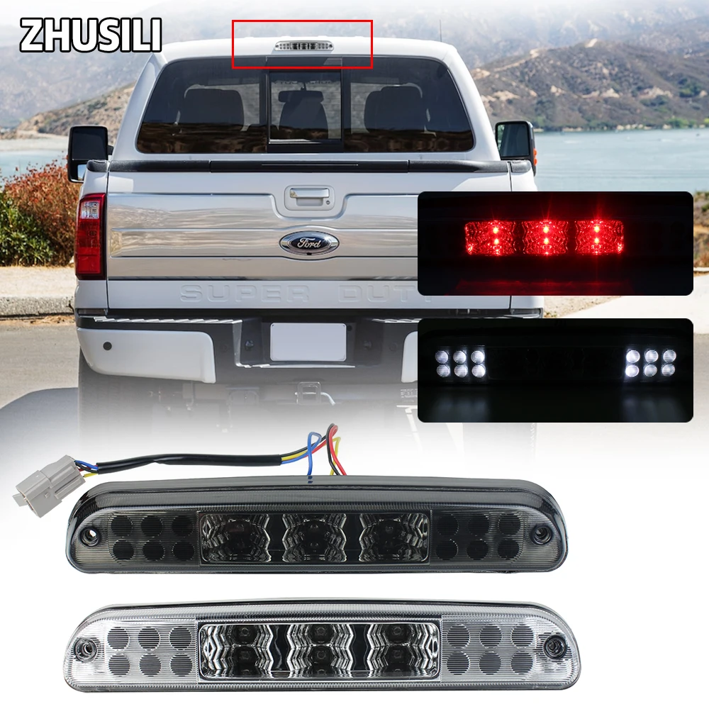 LED Third 3rd Brake Light For Ford F250 F350 F450 F550 1999-2015 High Mount Rear Brake Lights Truck Center Cab Cargo Stop Light