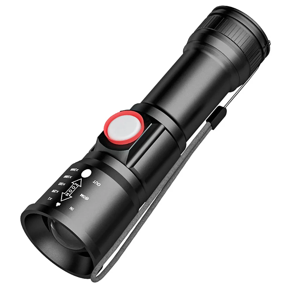 Linterna XHP60 con Zoom, indicador de potencia, impermeable, Led de alta potencia, potente, para acampar, con carga USB