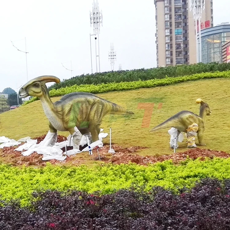 Hot selling Modern simple style FRP dinosaur animal sculpture landscape park exhibition hall city street large decoration