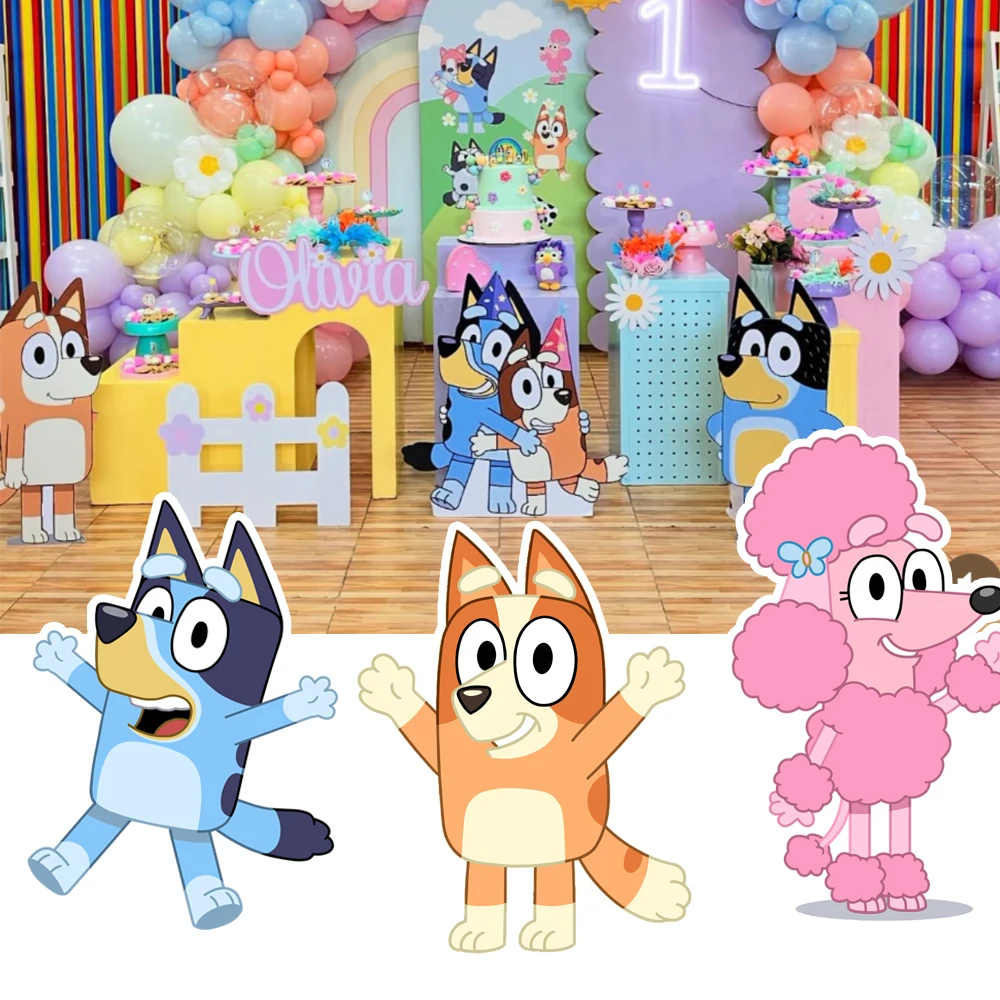 Blauer Hund, Familie, Ausschnitte, Bingo, großes Dekor, Babyparty, Geburtstagsfeier, Stand-Up-Requisiten, Geburtstagsschaumstoffbrett, Hintergrundhintergrund