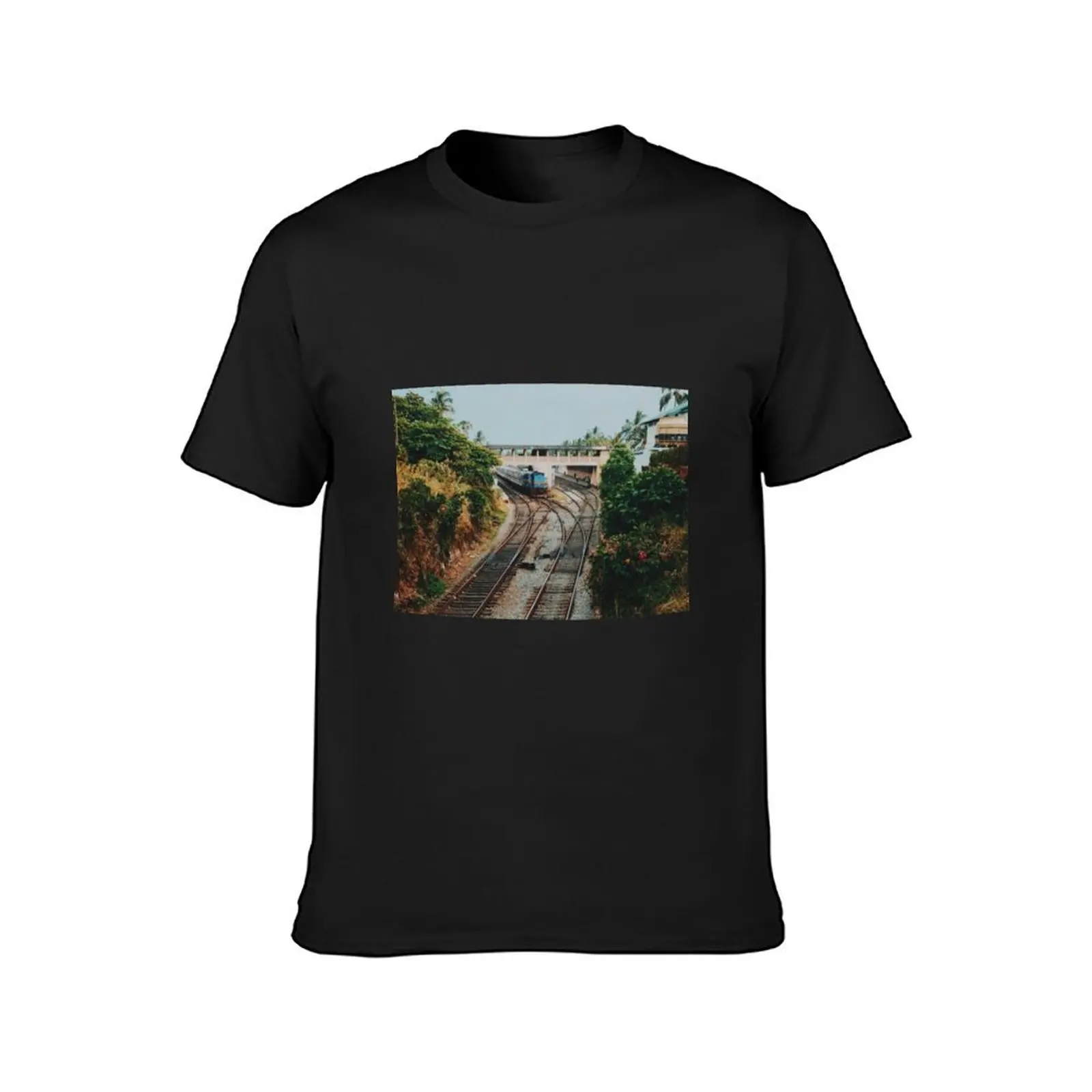 Colombon Train Station T-Shirt plus sizes new edition men workout shirt