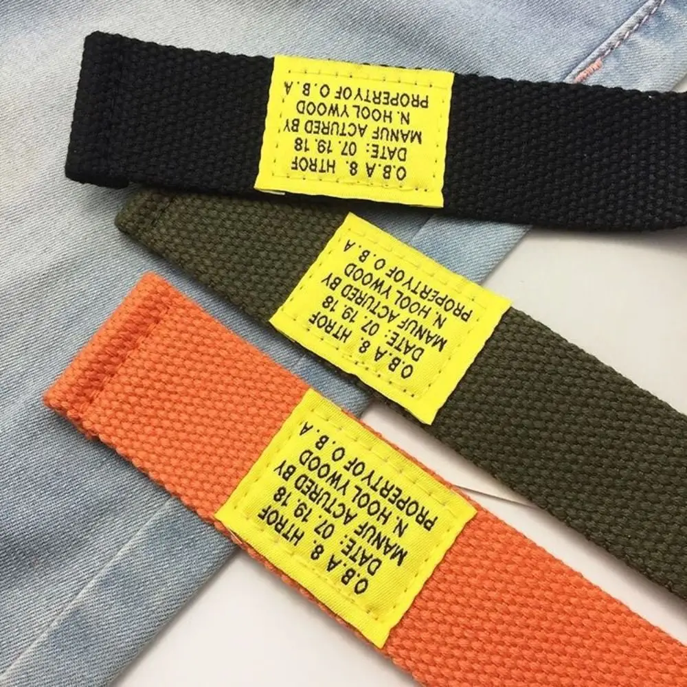 Women Man Luxury design Nylon Braided Belt Simple Versatile Double Ring Waistband Weave Waist Band