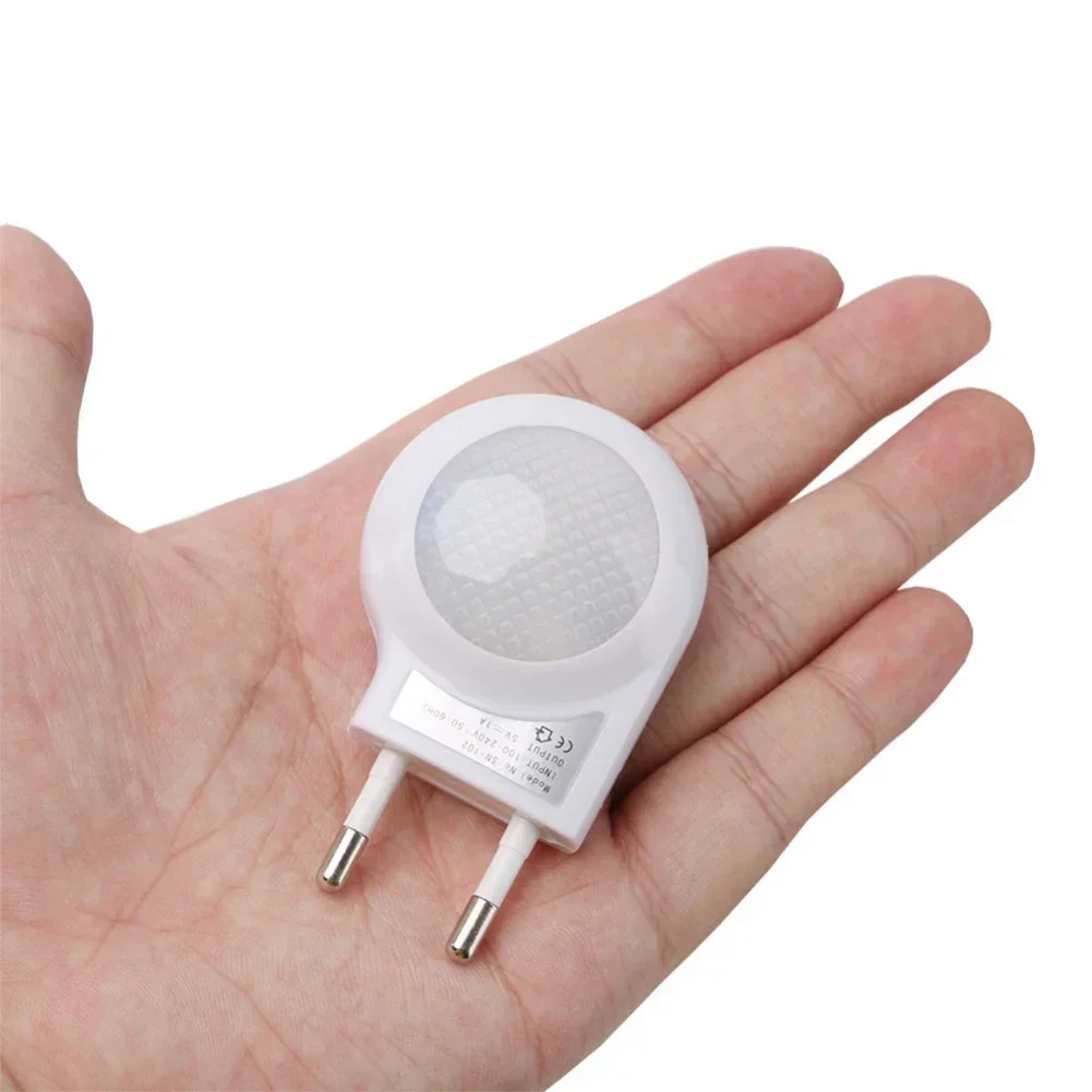 Mini Led Light Switch Socket Snail Night Light Sensor Control Light Mini Auto Night Lamp Wall Lamp for Baby Kids Bedroom EU Plug