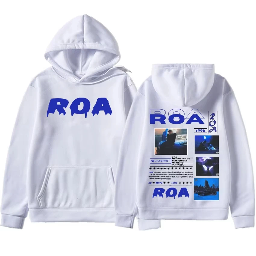

Рэпер ROA Tour Альбом Модная толстовка с рисунком Хипстерская мужская одежда Хип-хоп Негабаритный пуловер Y2K Модные повседневные толстовки унисекс