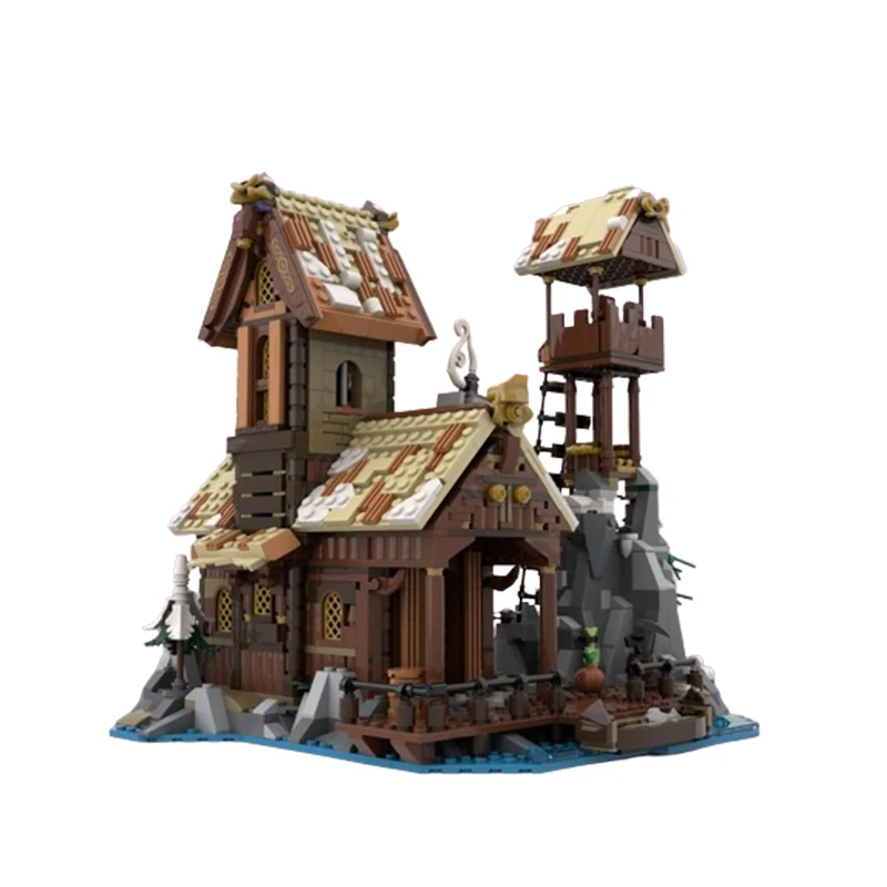 Spot Small Particle Assembly MOC-185525 Medieval Architecture House Children's Puzzle 1837pcs Toys DIY Creative Gift Ornament