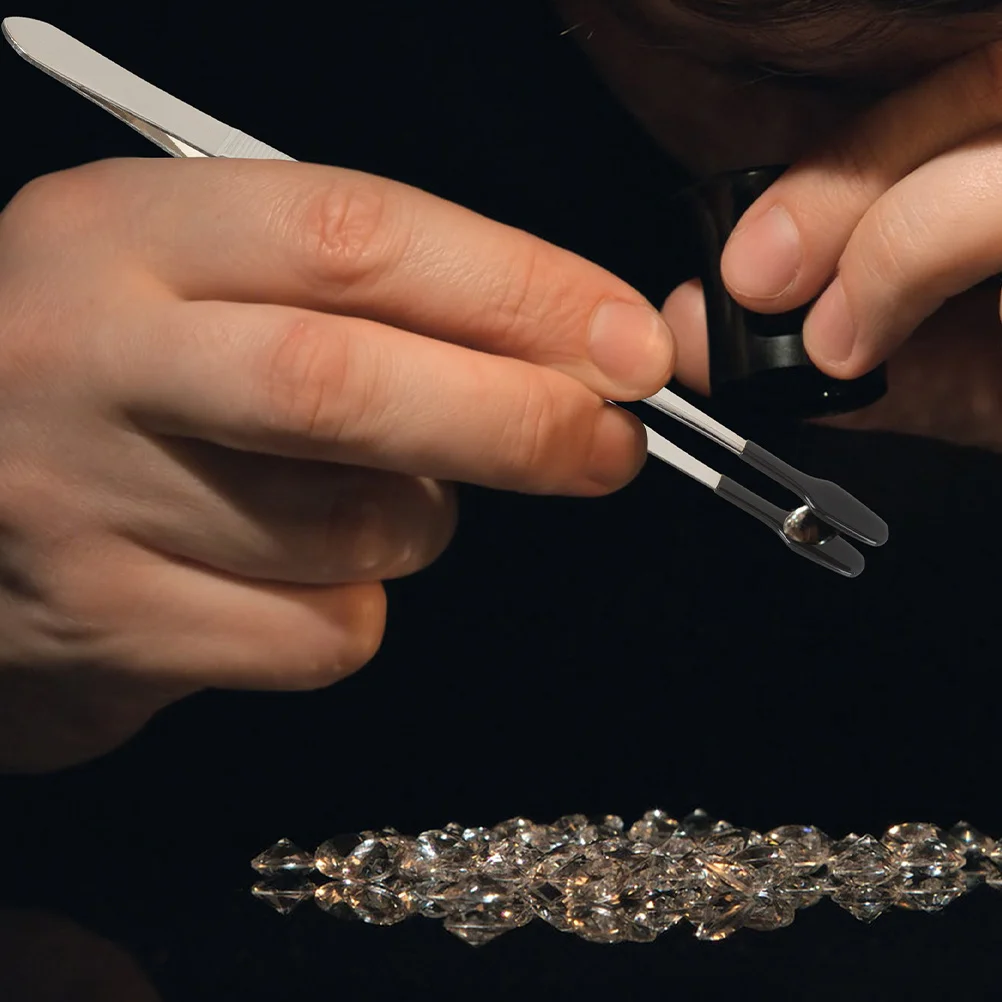 5Pcs Stamp Collector Tweezers Stainless Steel Flat Design Crafting Kit for Coins Eyelashes Jewelry Tweezers for Crafting