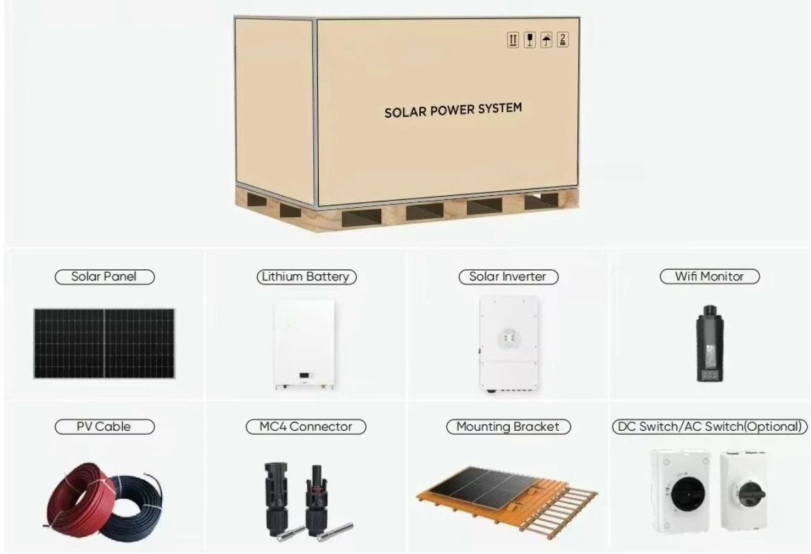 Complete Solar System 10kw 12kw Off Grid Home Solar Power System With Lifepo4 Battery Full Solar Power System Home Kit