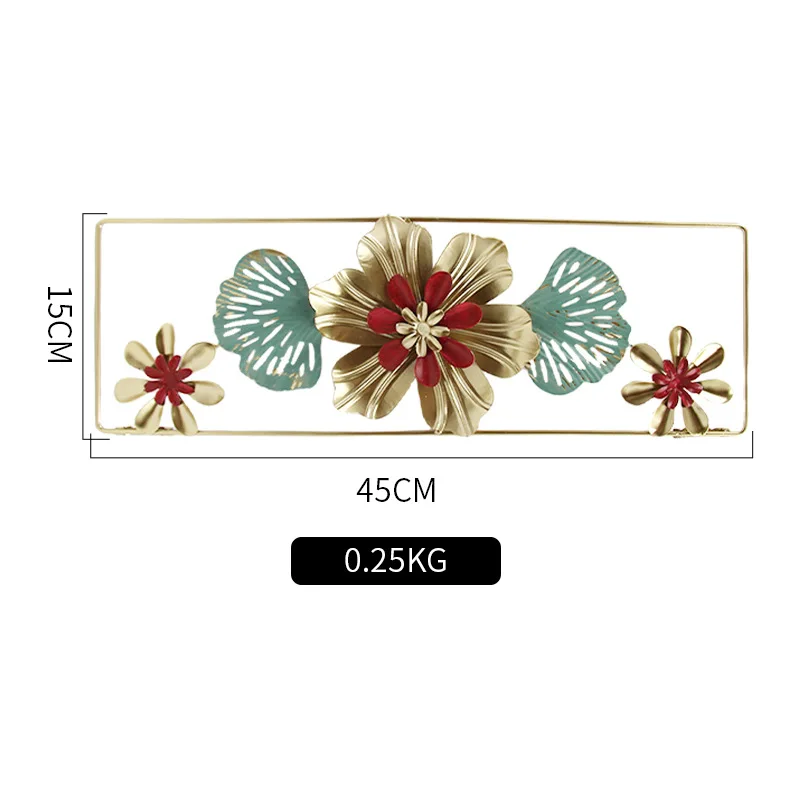 Modern Colorful Flower Wall Decoration Bedroom Sofa background 3D Iron Wall Hanging Simplicity Room Decoration Accessories