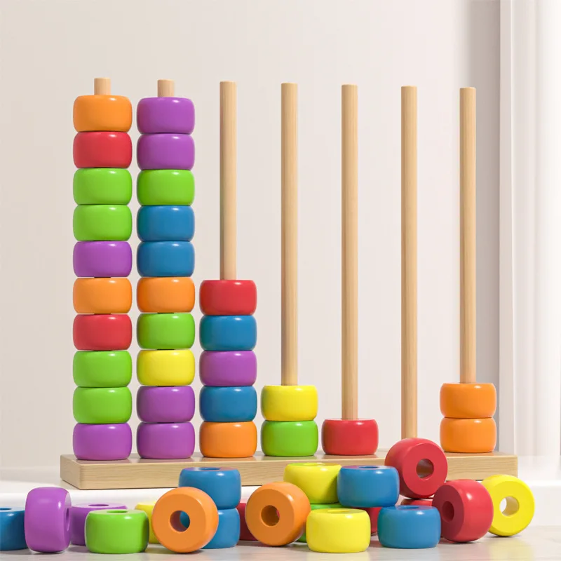 

Wooden Colored Bead Math Teaching Aids Kindergarten Calculation Toys Color Fun Training Puzzle Toys
