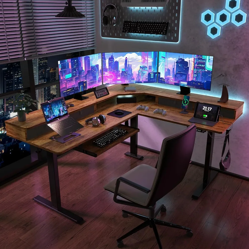 L-образный стоячий стол