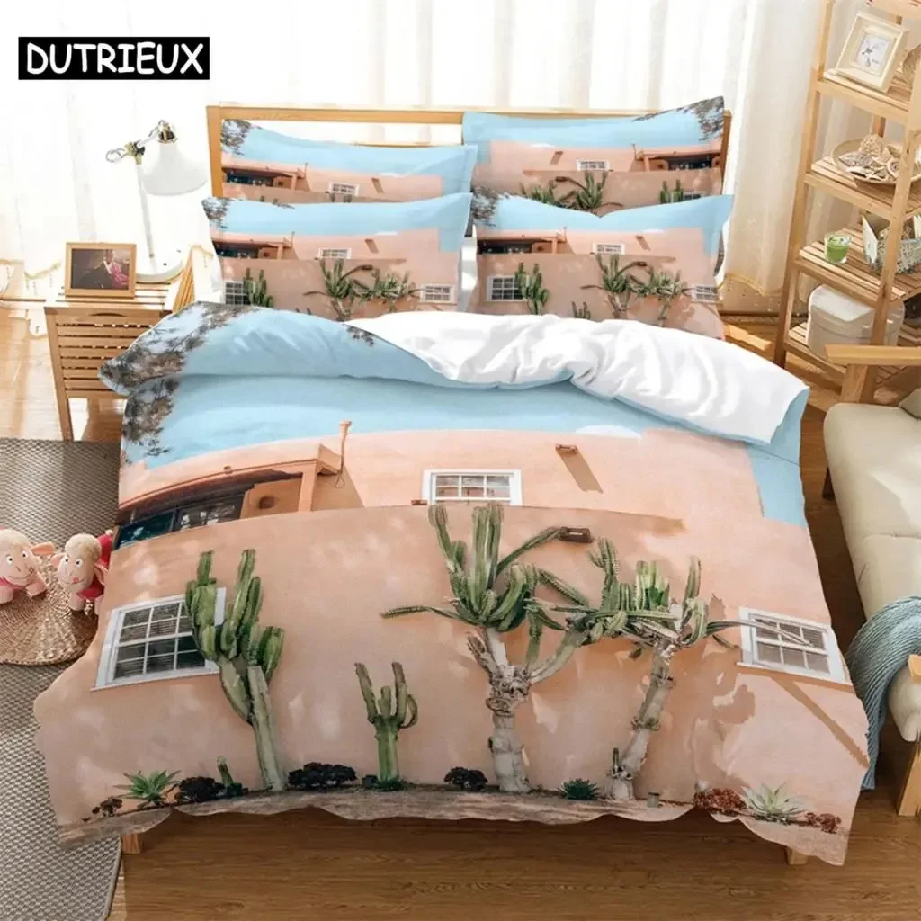 House 3D Digital Comfortable Duvet Quilt Cover Pillowcase Bedding Set Children Bedroom Decoration Home Textile