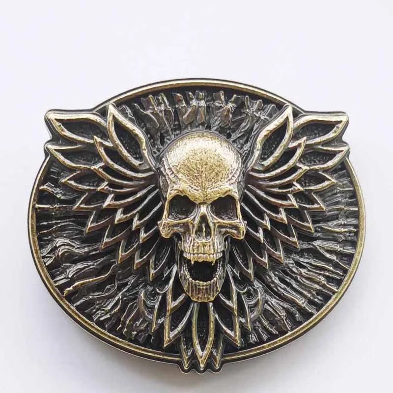 مشبك حزام من سبائك الزنك من سلسلة الجمجمة الكلاسيكية