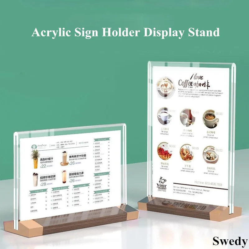 

A5 148X210MM Acrylic Perspex Sign Holder Restaurant Menu Paper Holder Advertising Poster Frame Acrylic Display Stand