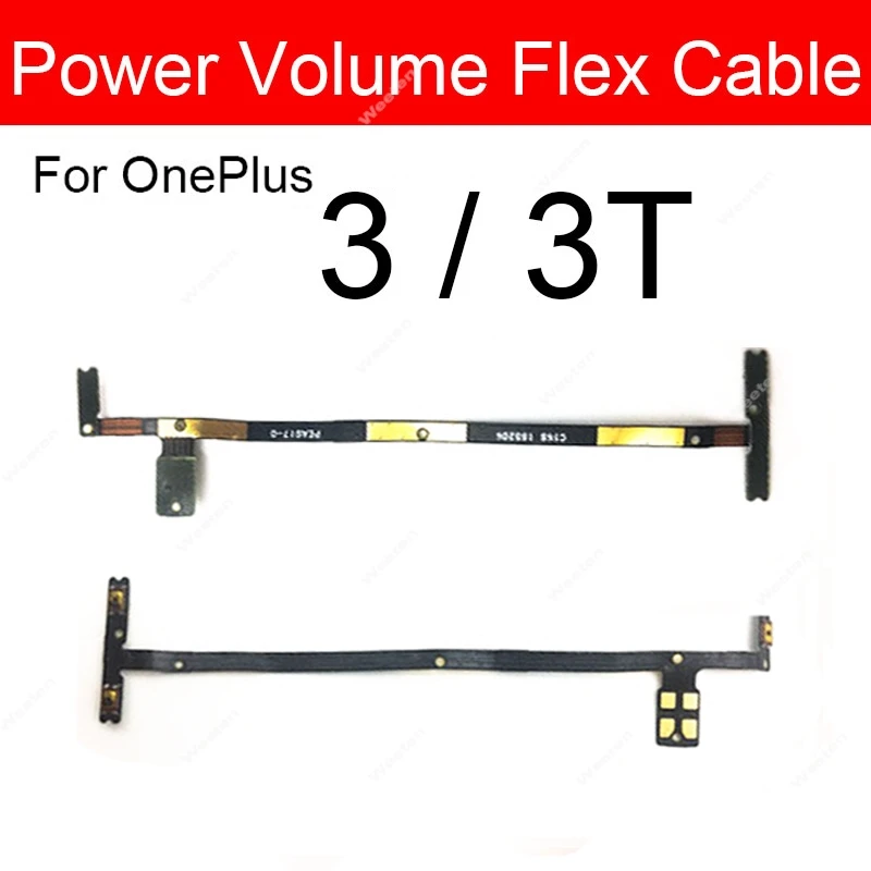 Power Volume Side Button Flex Cable For OnePlus 1+ 3 3T A3000 A3003 On Off Power Volume Flex Ribbon Cable Replacement Parts
