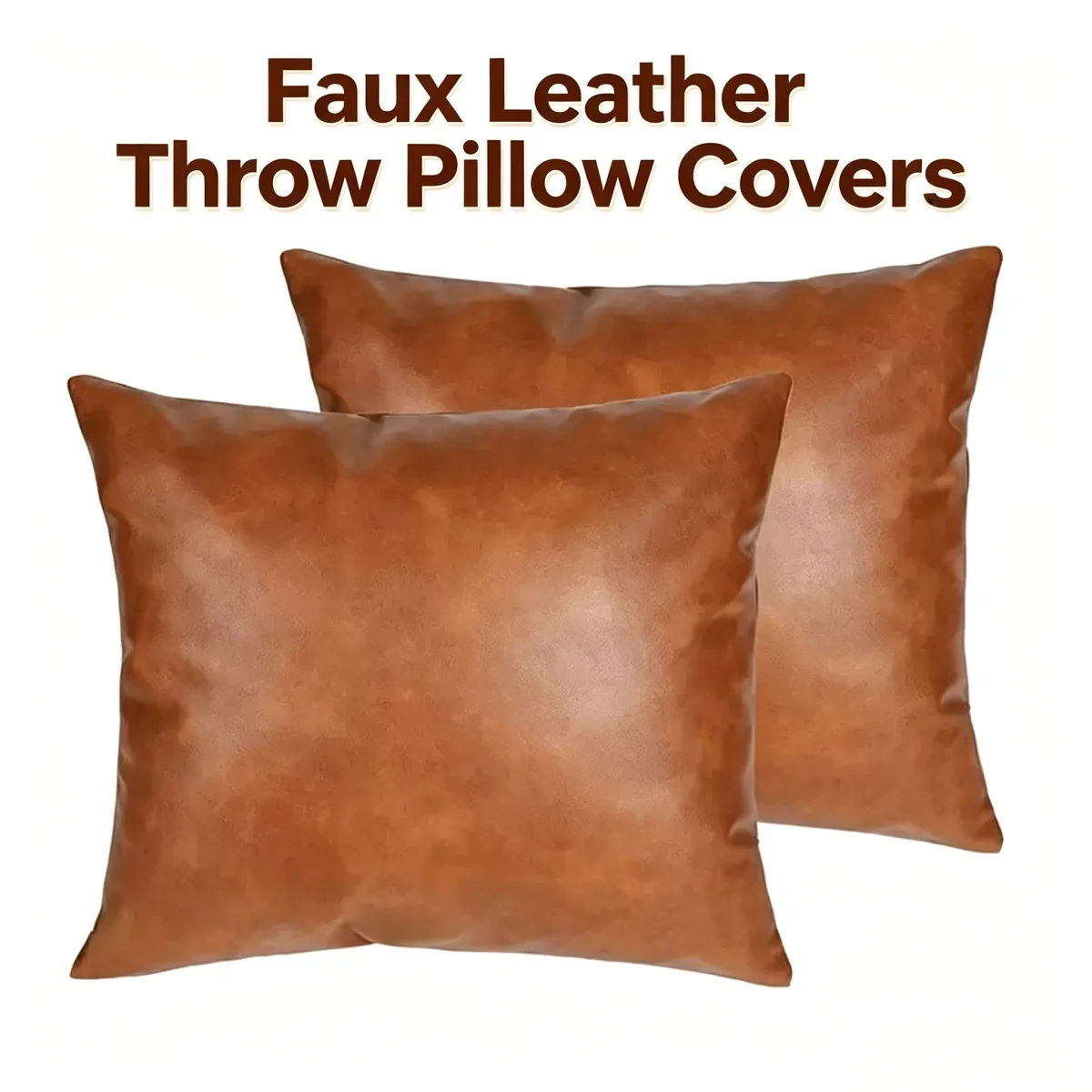 1PC Faux Leather Cushion Cover Modern Solid Decorative Pillow Case Nordic Soft Luxury Throw Pillow Covers for Sofa Bed Home Deco