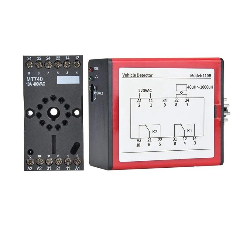 【NEW】3X 110B 차량 감지기 AC220V 단일 채널 유도 차량 루프 감지기(자동차 주차장 액세스 제어용)
