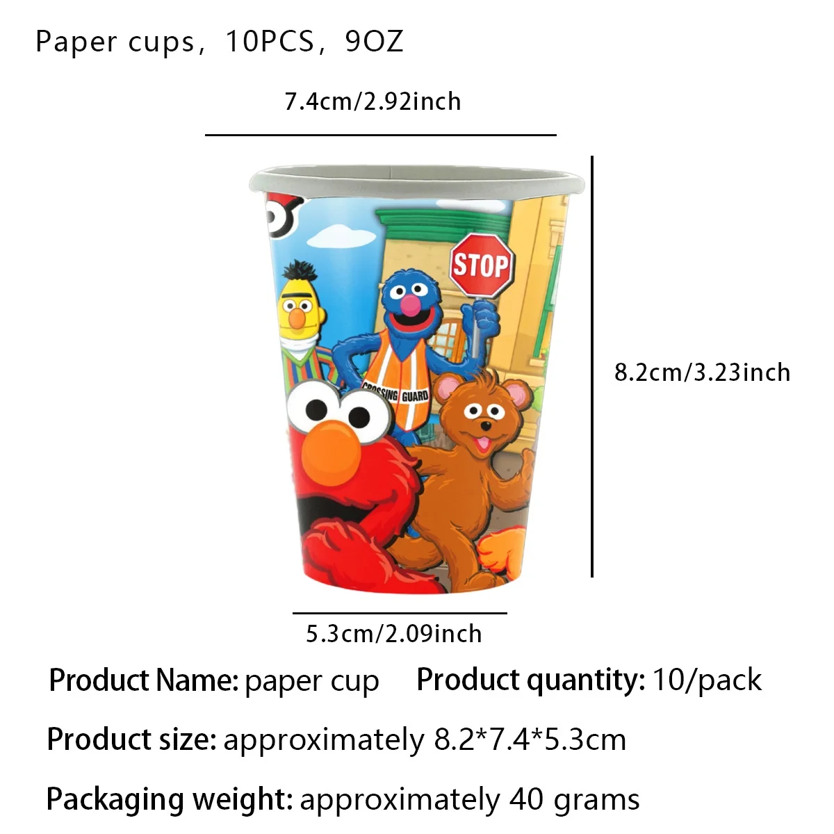 Sesam Cartoon Straße Geburtstag Party Dekoration Elmo Geburtstag Ballon Tischdecke Tasse Teller Geschenk Tasche Baby Dusche Kind Party Gefälligkeiten – Detail 12