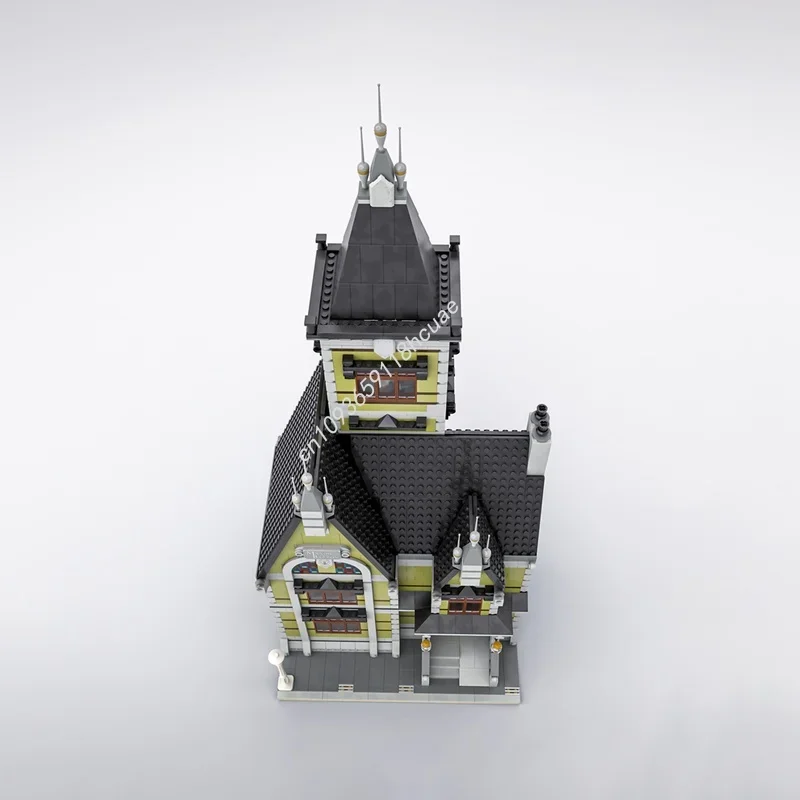 Set di Costruzioni MOC da 3723 Pezzi, Modello Modulare di Villa Antica Infestata, Gioco di Assemblaggio Creativo, Regalo di Natale per Bambini