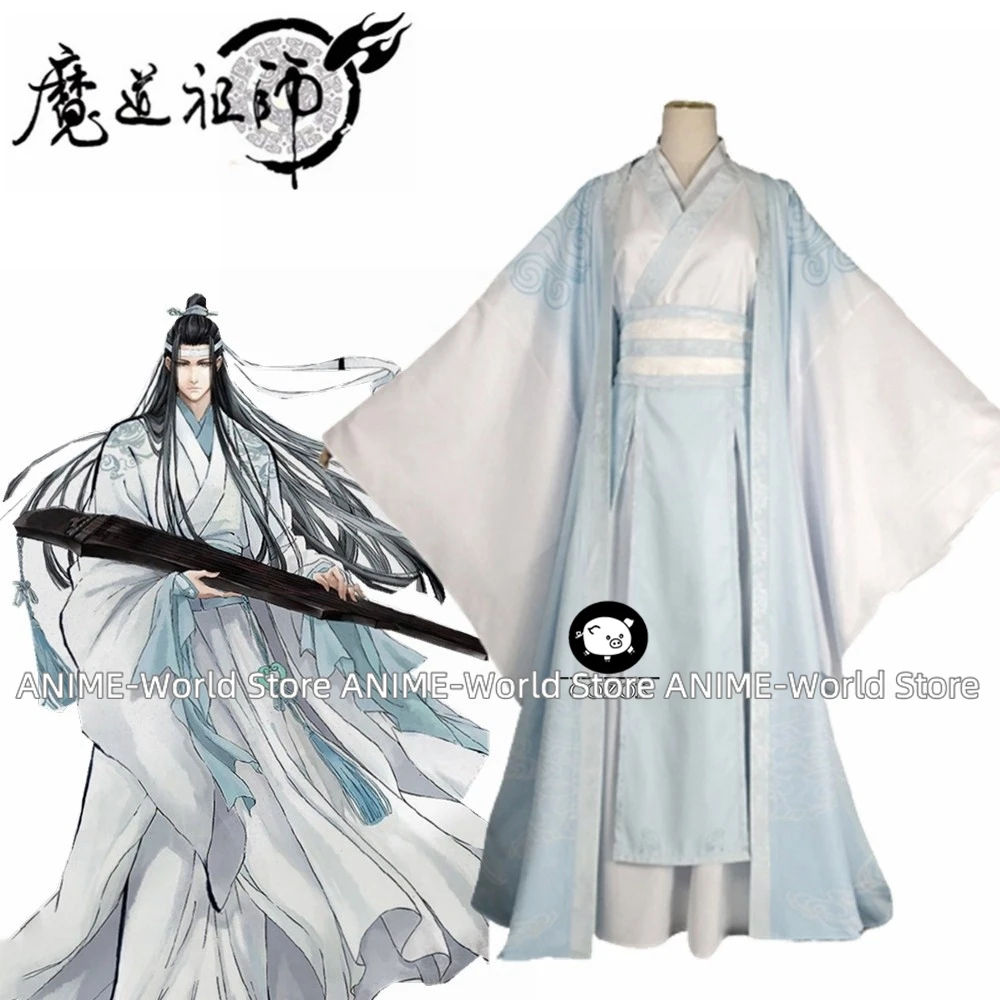 

Костюм для косплея Lan Wangji Mo Dao Zu Shi, оригинальный старинный костюм Lan Zhan Wei Wuxian Yiling Patriarch на Хэллоуин